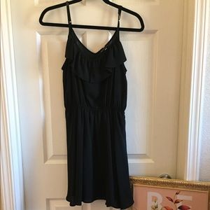 Black Mini Spaghetti Strap Dress